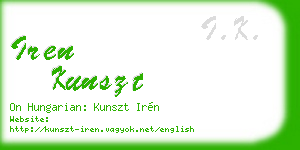 iren kunszt business card