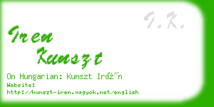 iren kunszt business card